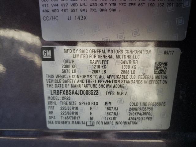 Photo 9 VIN: LRBFXBSA4JD008523 - BUICK ENVISION P 