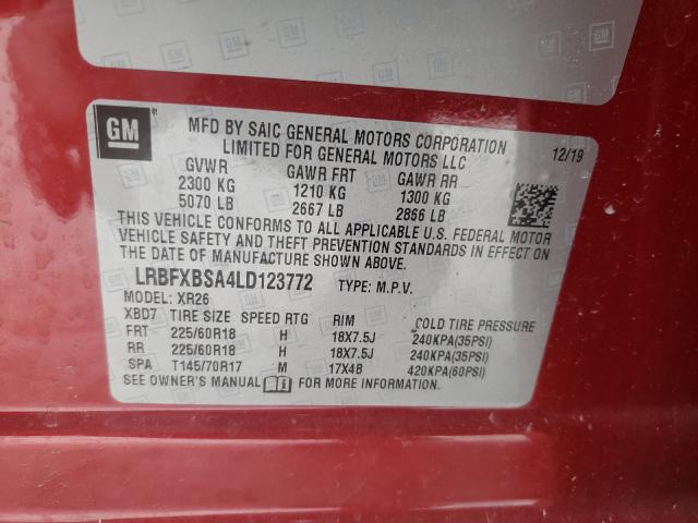 Photo 9 VIN: LRBFXBSA4LD123772 - BUICK ENVISION P 