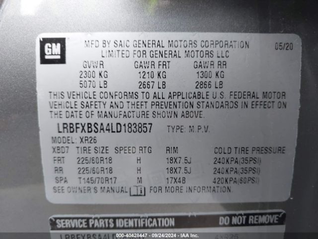 Photo 8 VIN: LRBFXBSA4LD183857 - BUICK ENVISION 