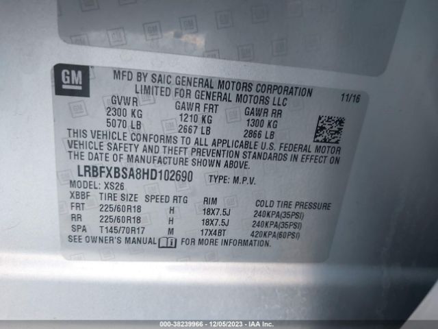 Photo 8 VIN: LRBFXBSA8HD102690 - BUICK ENVISION 