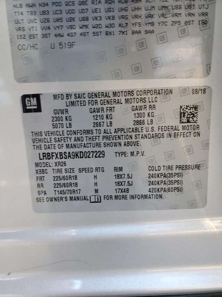 Photo 12 VIN: LRBFXBSA9KD027229 - BUICK ENVISION 