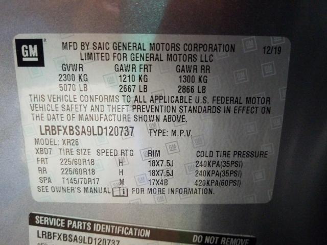 Photo 9 VIN: LRBFXBSA9LD120737 - BUICK ENVISION P 