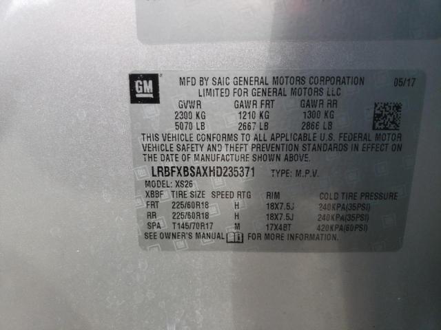 Photo 9 VIN: LRBFXBSAXHD235371 - BUICK ENVISION E 