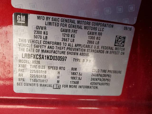 Photo 13 VIN: LRBFXCSA1KD030597 - BUICK ENVISION E 