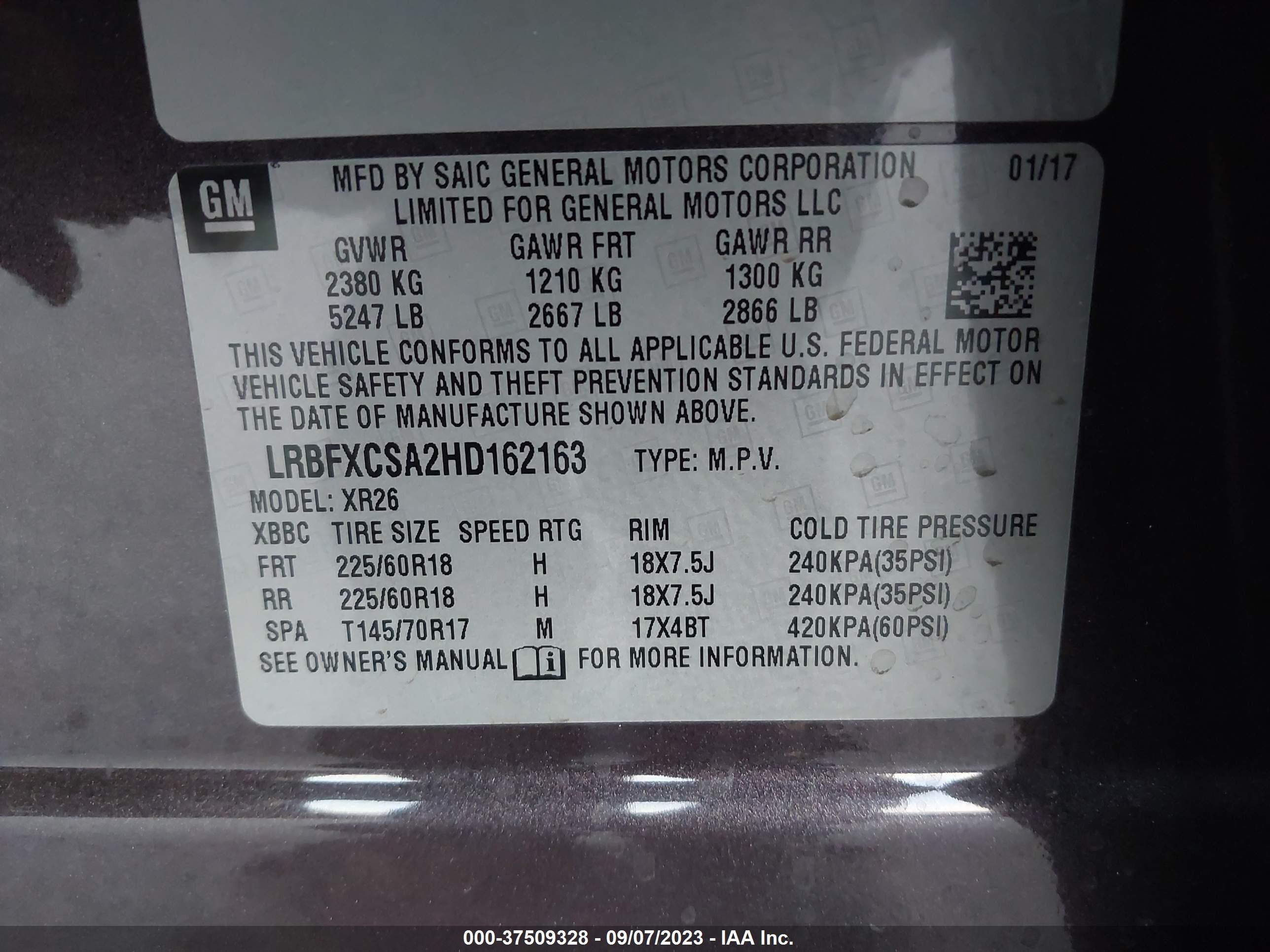 Photo 8 VIN: LRBFXCSA2HD162163 - BUICK ENVISION 