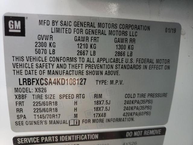 Photo 13 VIN: LRBFXCSA4KD108127 - BUICK ENVISION E 