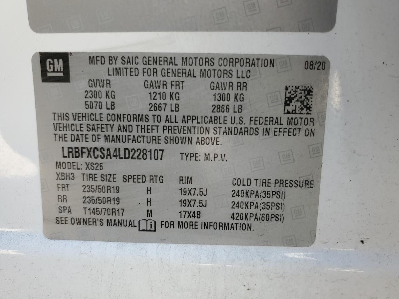 Photo 12 VIN: LRBFXCSA4LD228107 - BUICK ENVISION 