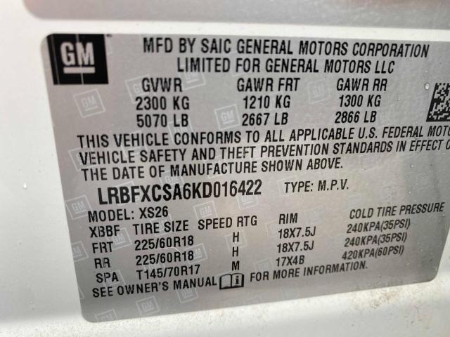 Photo 9 VIN: LRBFXCSA6KD016422 - BUICK ENVISION 