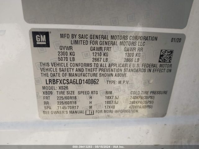 Photo 8 VIN: LRBFXCSA6LD140062 - BUICK ENVISION 