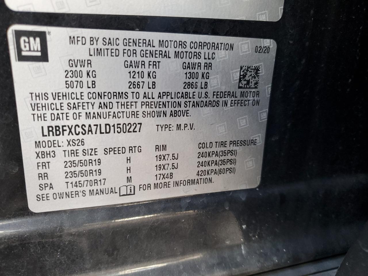 Photo 11 VIN: LRBFXCSA7LD150227 - BUICK ENVISION 