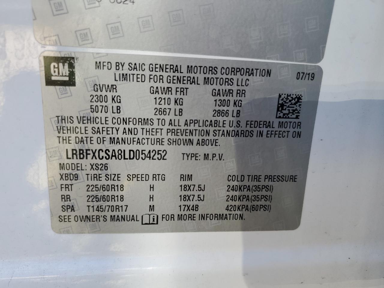 Photo 12 VIN: LRBFXCSA8LD054252 - BUICK ENVISION 