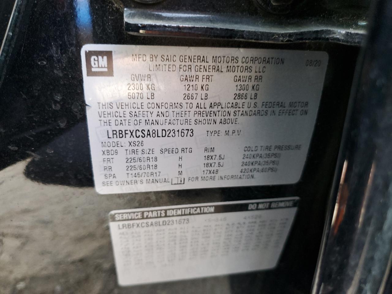 Photo 11 VIN: LRBFXCSA8LD231673 - BUICK ENVISION 