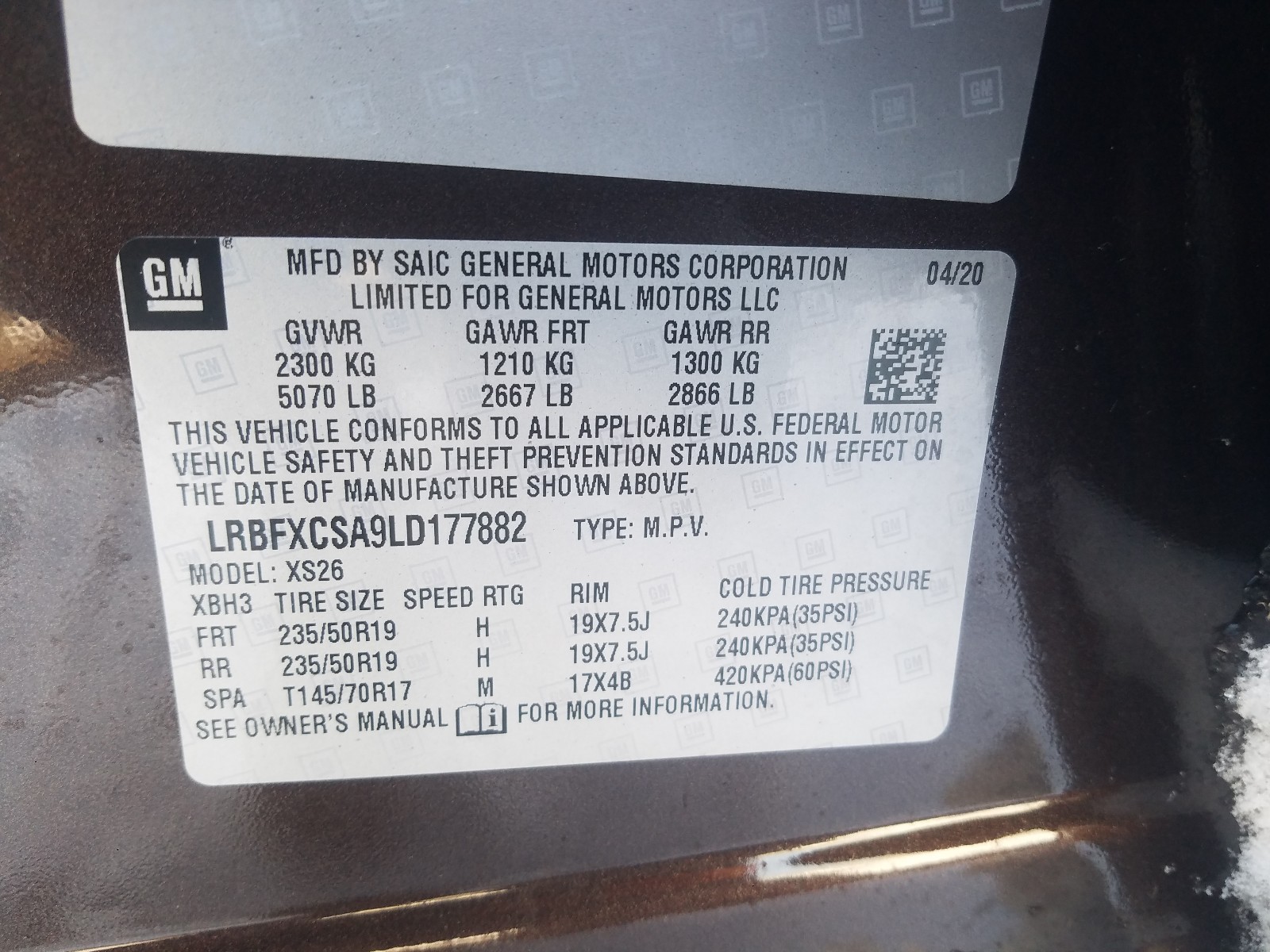 Photo 9 VIN: LRBFXCSA9LD177882 - BUICK ENVISION E 