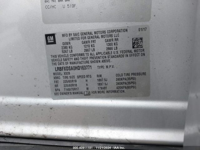 Photo 8 VIN: LRBFXDSA0HD163771 - BUICK ENVISION 