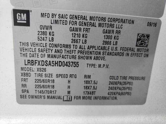 Photo 12 VIN: LRBFXDSA5HD043755 - BUICK ENVISION E 