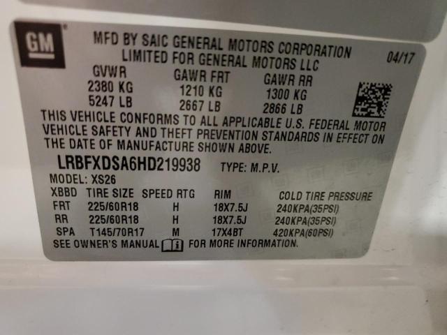 Photo 13 VIN: LRBFXDSA6HD219938 - BUICK ENVISION 