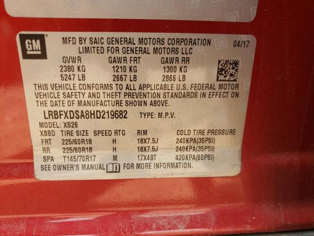 Photo 9 VIN: LRBFXDSA8HD219682 - BUICK ENVISION E 