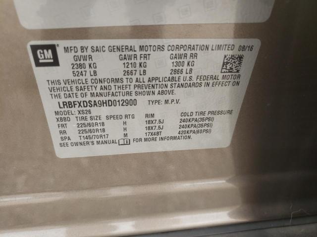 Photo 9 VIN: LRBFXDSA9HD012900 - BUICK ENVISION E 