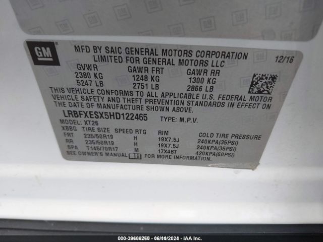 Photo 8 VIN: LRBFXESX5HD122465 - BUICK ENVISION 