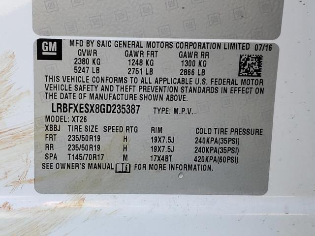 Photo 12 VIN: LRBFXESX8GD235387 - BUICK ENVISION P 