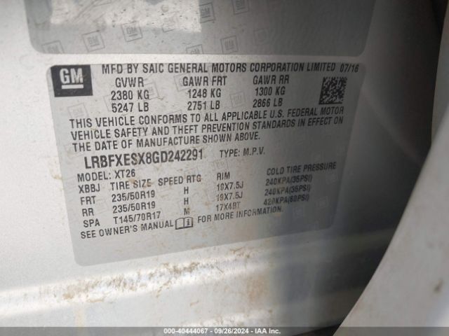 Photo 8 VIN: LRBFXESX8GD242291 - BUICK ENVISION 