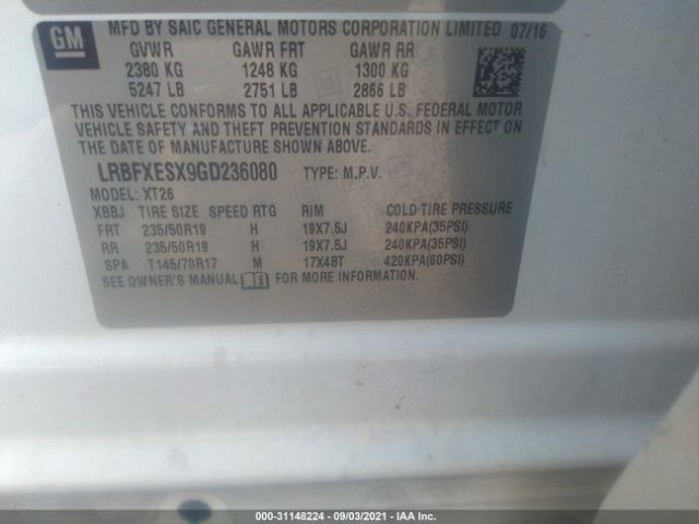 Photo 8 VIN: LRBFXESX9GD236080 - BUICK ENVISION 