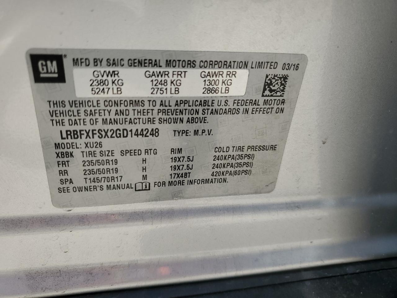 Photo 13 VIN: LRBFXFSX2GD144248 - BUICK ENVISION 