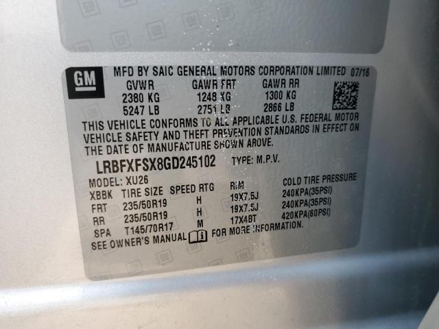 Photo 11 VIN: LRBFXFSX8GD245102 - BUICK ENVISION P 