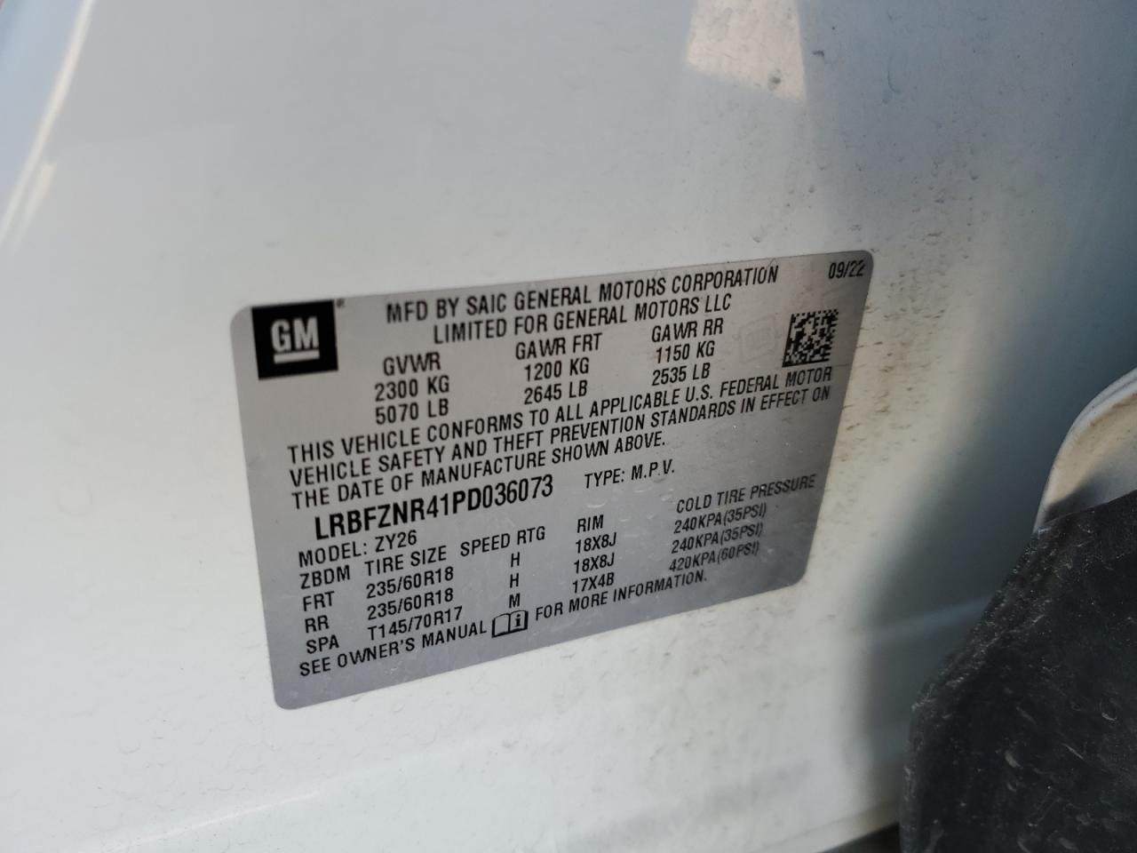 Photo 11 VIN: LRBFZNR41PD036073 - BUICK ENVISION 