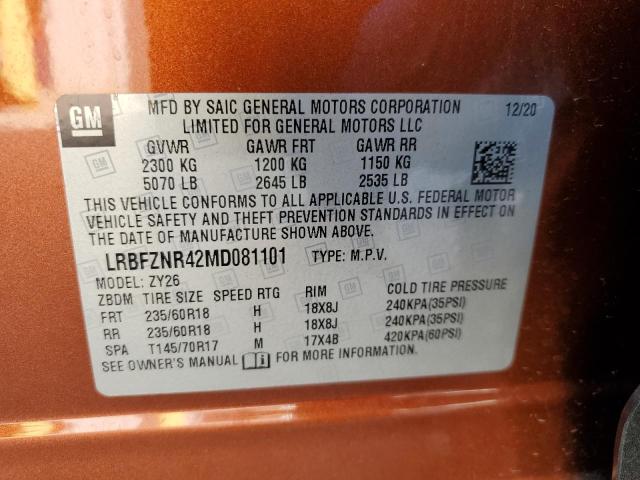 Photo 13 VIN: LRBFZNR42MD081101 - BUICK ENVISION 