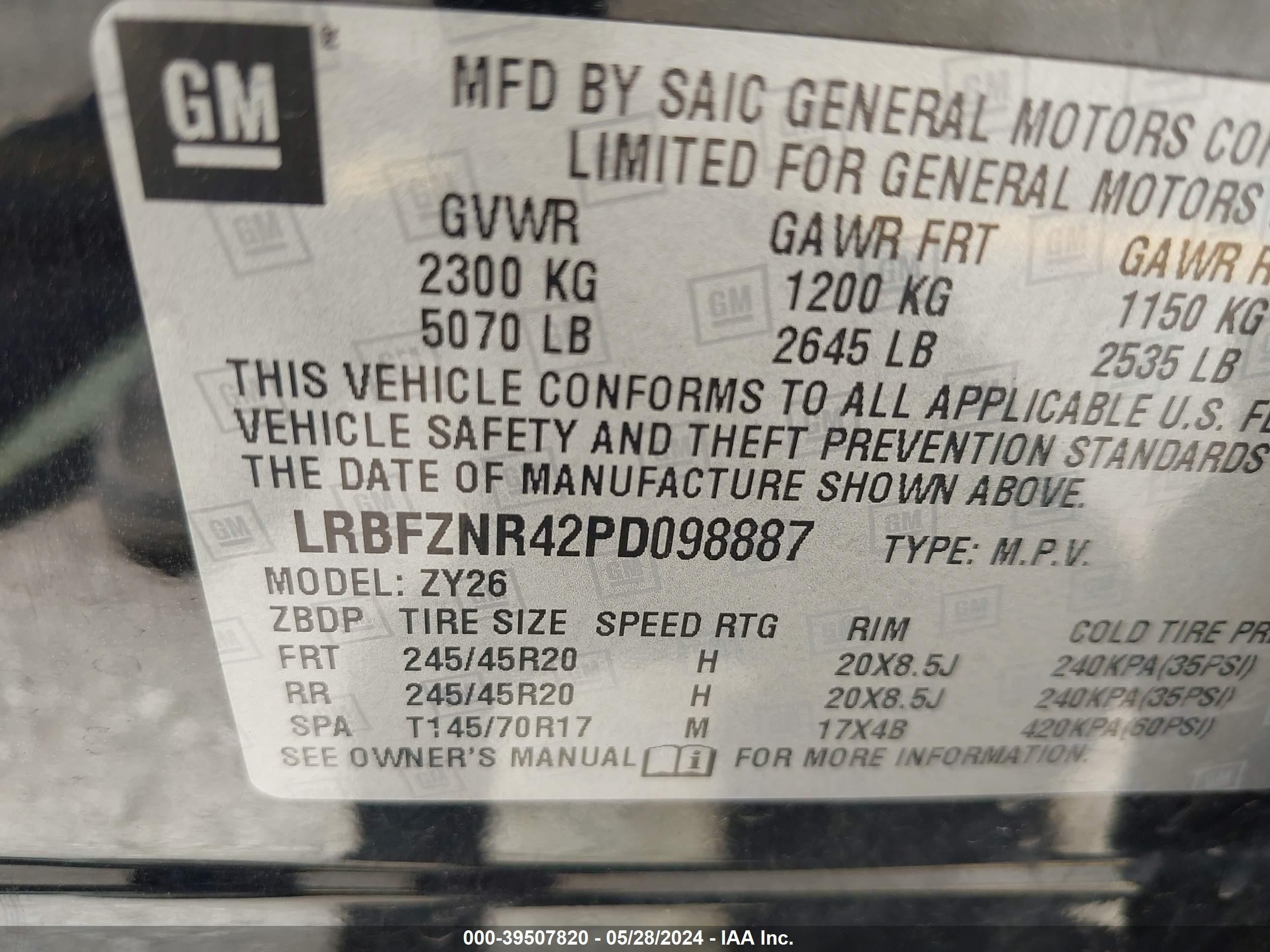 Photo 8 VIN: LRBFZNR42PD098887 - BUICK ENVISION 