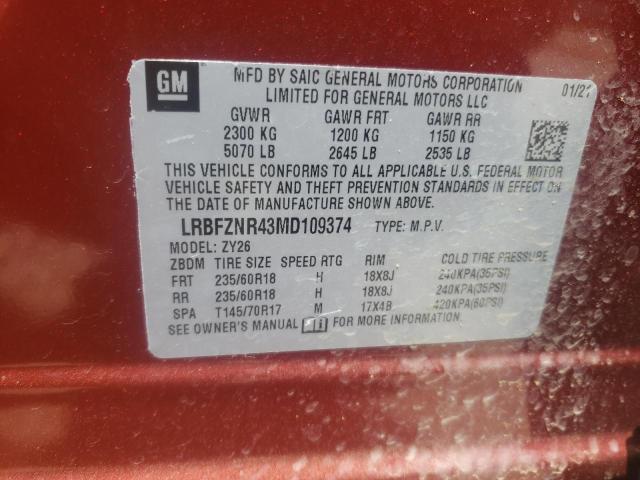 Photo 9 VIN: LRBFZNR43MD109374 - BUICK ENVISION E 