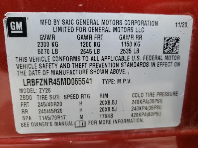 Photo 9 VIN: LRBFZNR45MD065541 - BUICK ENVISION E 