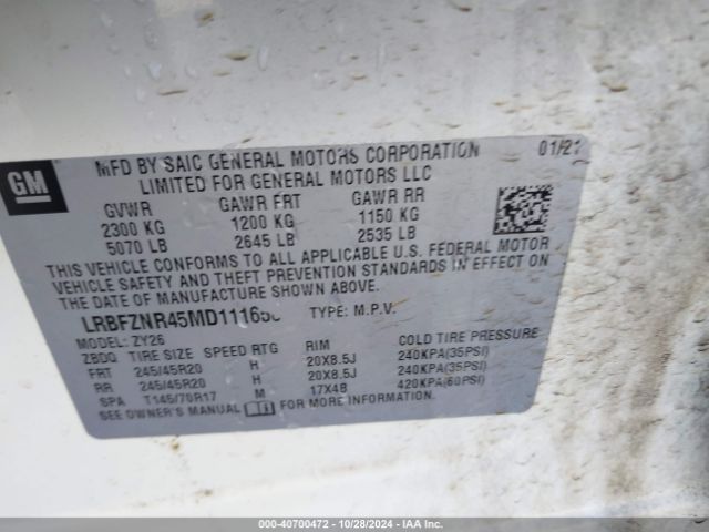 Photo 8 VIN: LRBFZNR45MD111658 - BUICK ENVISION 