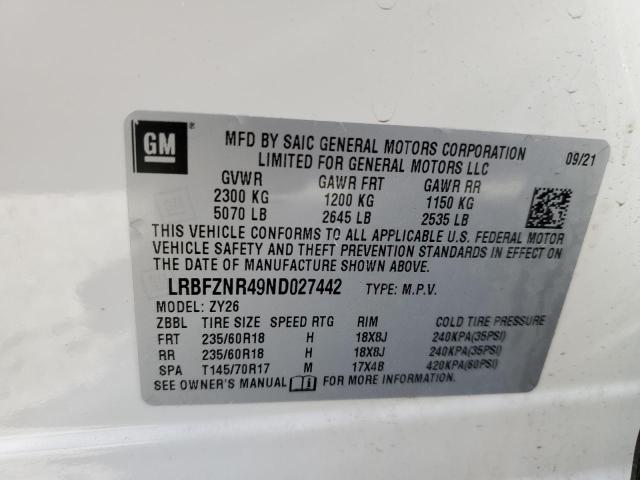 Photo 9 VIN: LRBFZNR49ND027442 - BUICK ENVISION E 