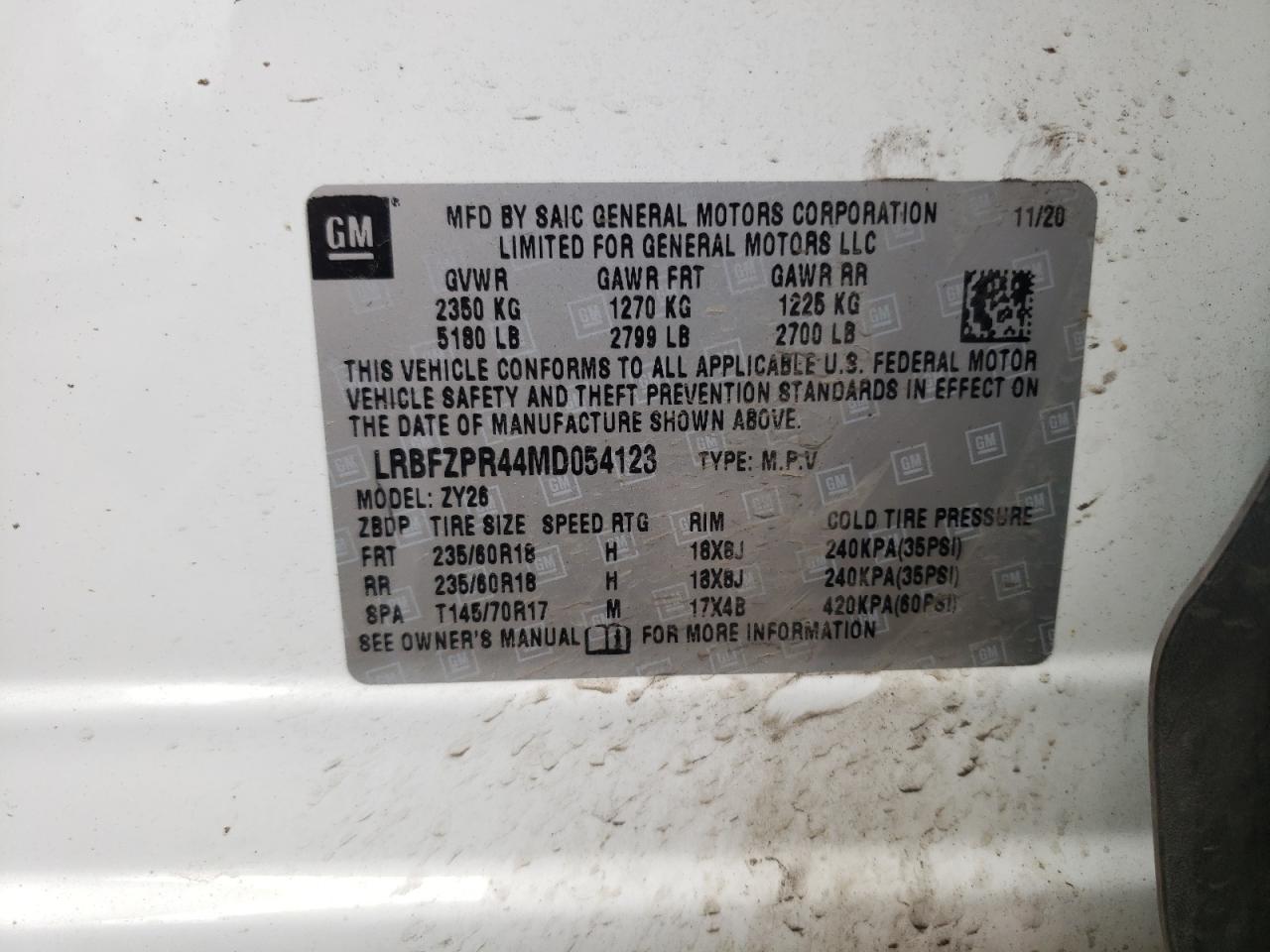 Photo 11 VIN: LRBFZPR44MD054123 - BUICK ENVISION 