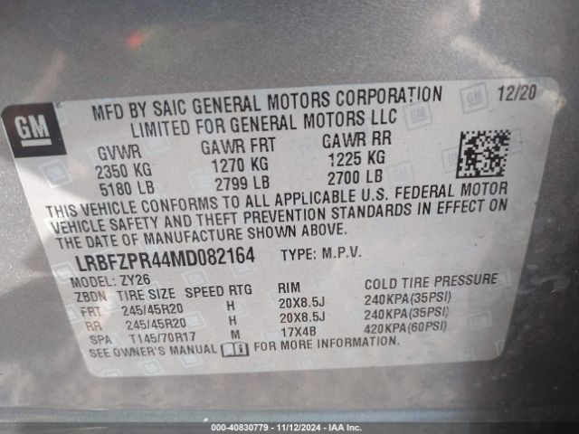 Photo 8 VIN: LRBFZPR44MD082164 - BUICK ENVISION 