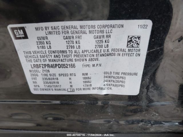 Photo 8 VIN: LRBFZPR46PD052166 - BUICK ENVISION 