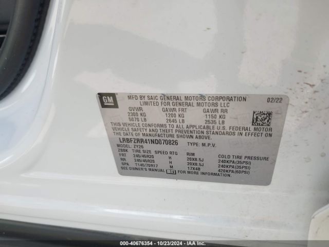 Photo 8 VIN: LRBFZRR41ND070826 - BUICK ENVISION 