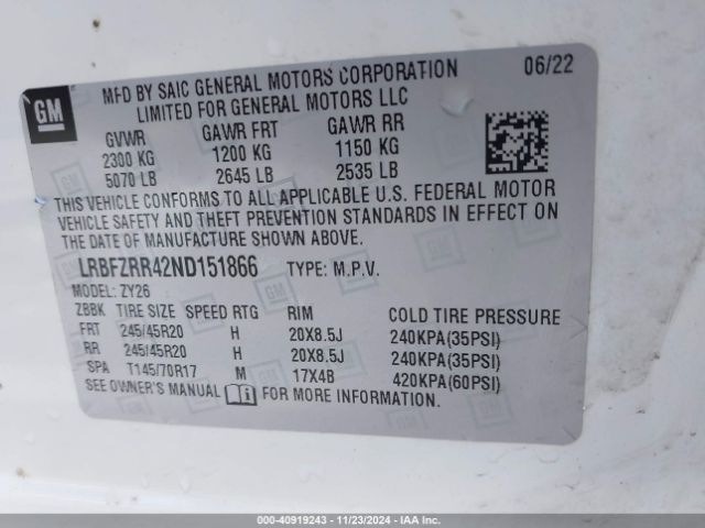 Photo 8 VIN: LRBFZRR42ND151866 - BUICK ENVISION 