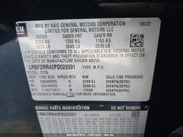 Photo 8 VIN: LRBFZRR43PD029391 - BUICK ENVISION 