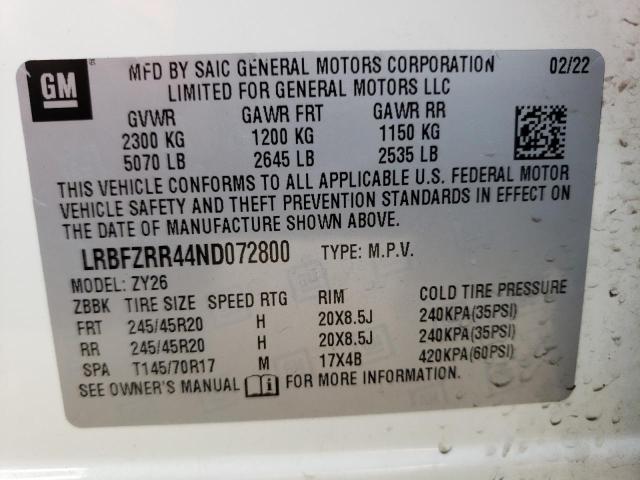 Photo 11 VIN: LRBFZRR44ND072800 - BUICK ENVISION 