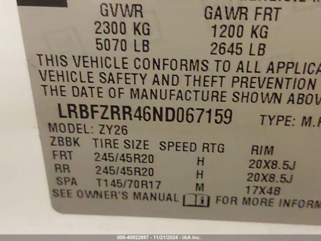 Photo 8 VIN: LRBFZRR46ND067159 - BUICK ENVISION 