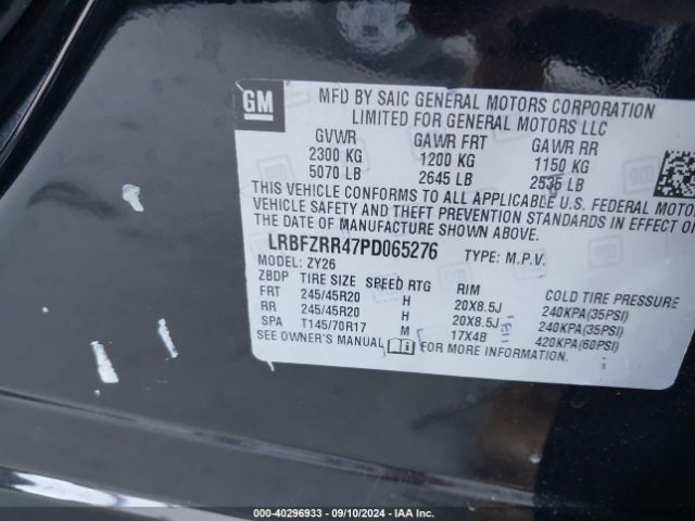 Photo 8 VIN: LRBFZRR47PD065276 - BUICK ENVISION 