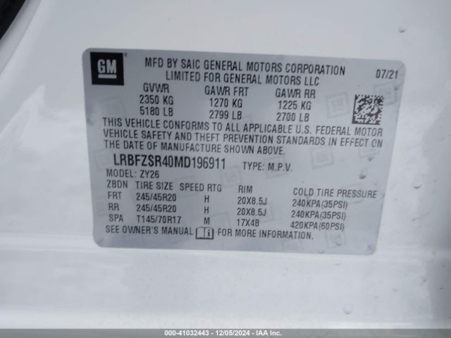 Photo 8 VIN: LRBFZSR40MD196911 - BUICK ENVISION 