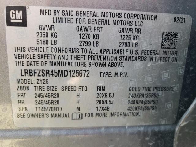 Photo 9 VIN: LRBFZSR45MD125672 - BUICK ENVISION A 