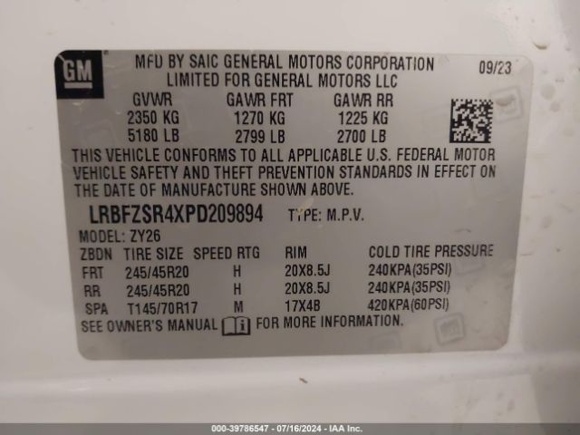 Photo 8 VIN: LRBFZSR4XPD209894 - BUICK ENVISION 