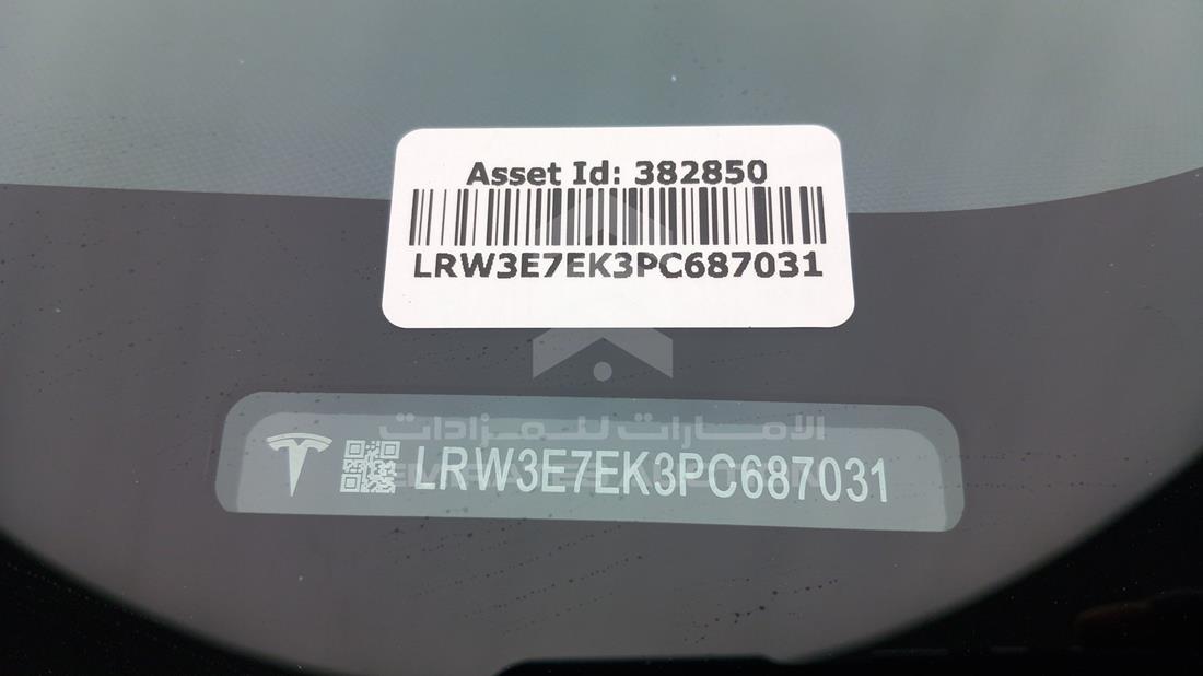 Photo 3 VIN: LRW3E7EK3PC687031 - TESLA MODEL 3 