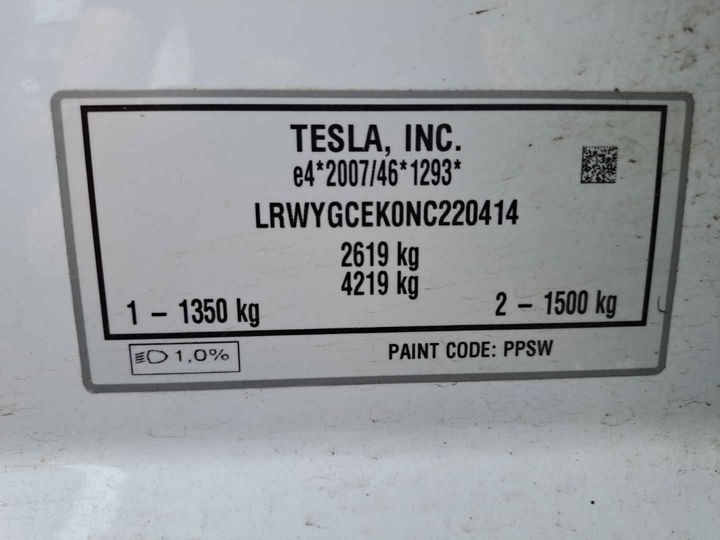 Photo 14 VIN: LRWYGCEK0NC220414 - TESLA MODEL Y 