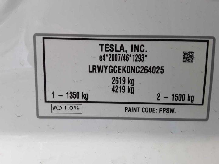 Photo 12 VIN: LRWYGCEK0NC264025 - TESLA MODEL Y 